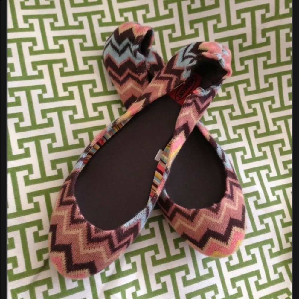 NWOB Girls Missoni For Target ZigZag Chevron Flats Shoes Size 4 Womens 5.5